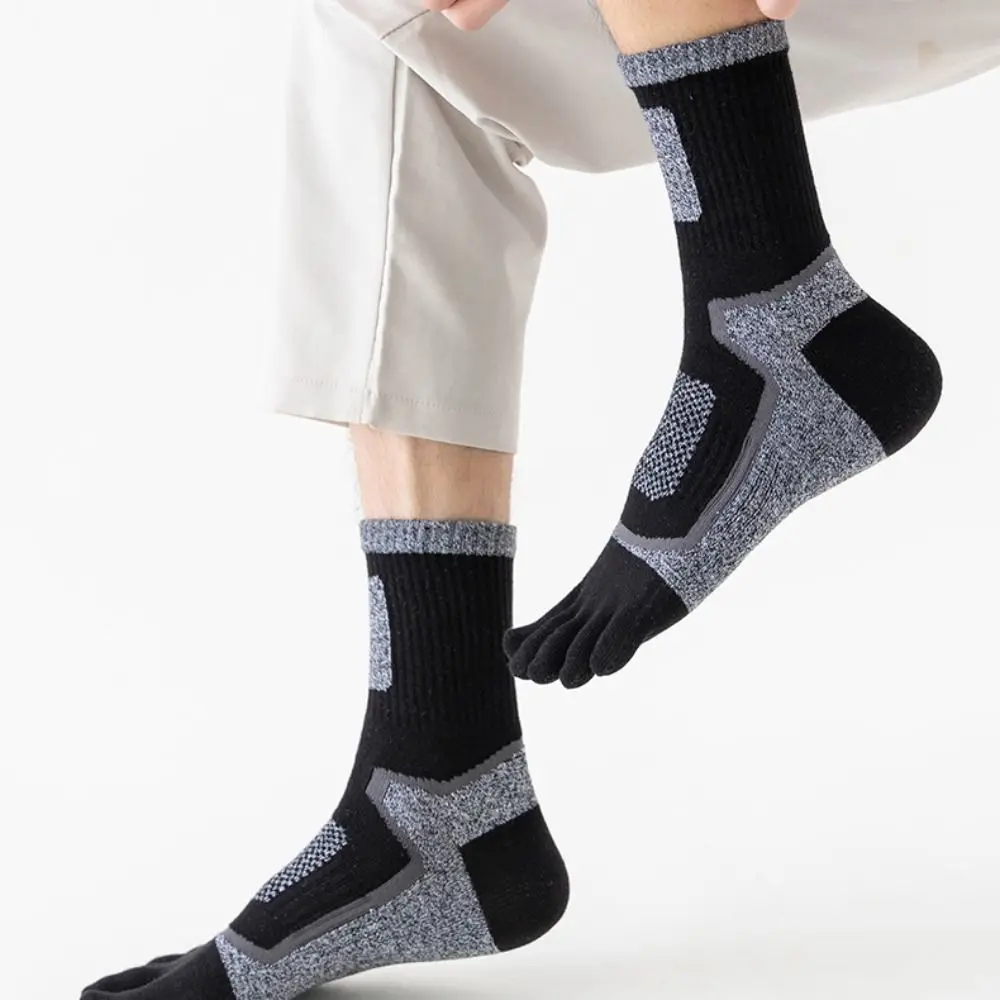 Sports Toe Socks Compression Running Socks Breathable Sweat-Absorbing Comfortable Thick Endurable Outdoor Fitness 5 Finger Socks