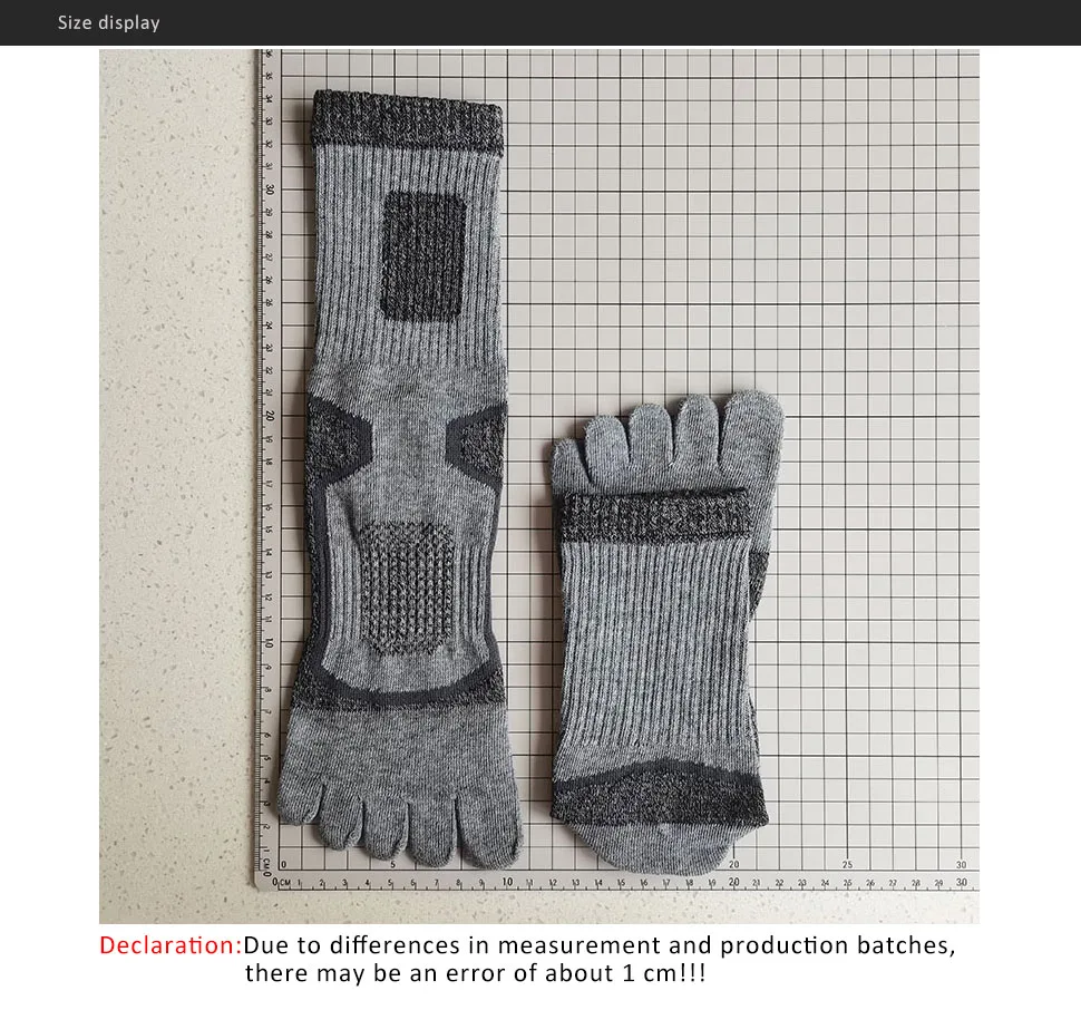 Sports Toe Socks Compression Running Socks Breathable Sweat-Absorbing Comfortable Thick Endurable Outdoor Fitness 5 Finger Socks