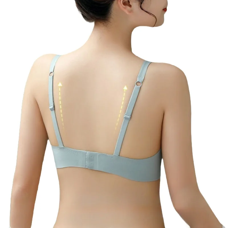 Women Seamless Bra Square Neck Wireless Bralette Invisible Padded Underwear Wide Straps Sexy Lingerie Comfort Intimates S-XL