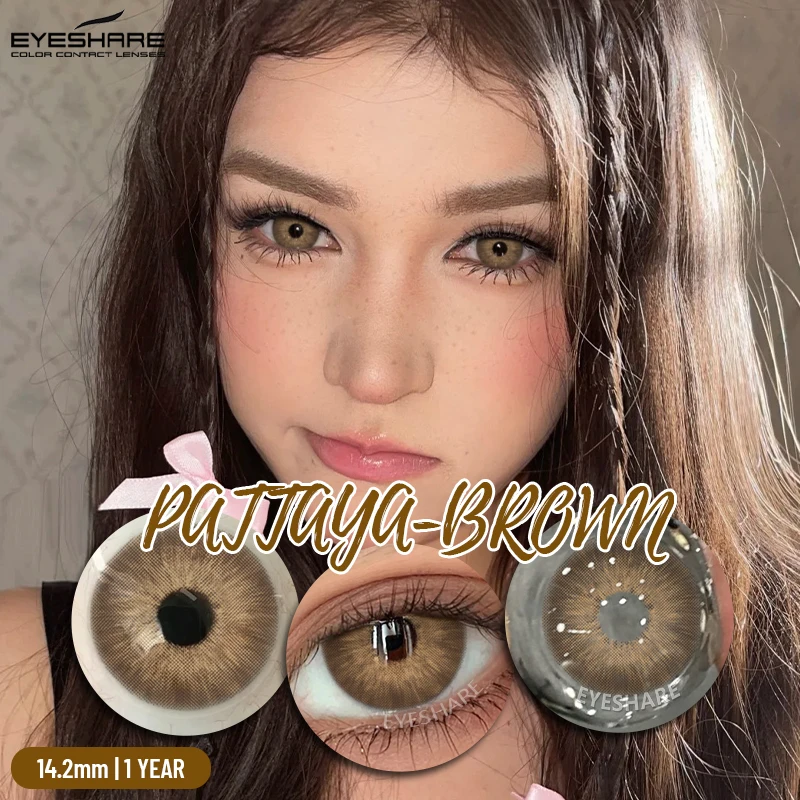 EYESHARE Popular Color Contact Lens for Eyes Black Lens Eye Fashion Brown Beauty Colored Pupils Gray Contact Blue Eyes Makeup