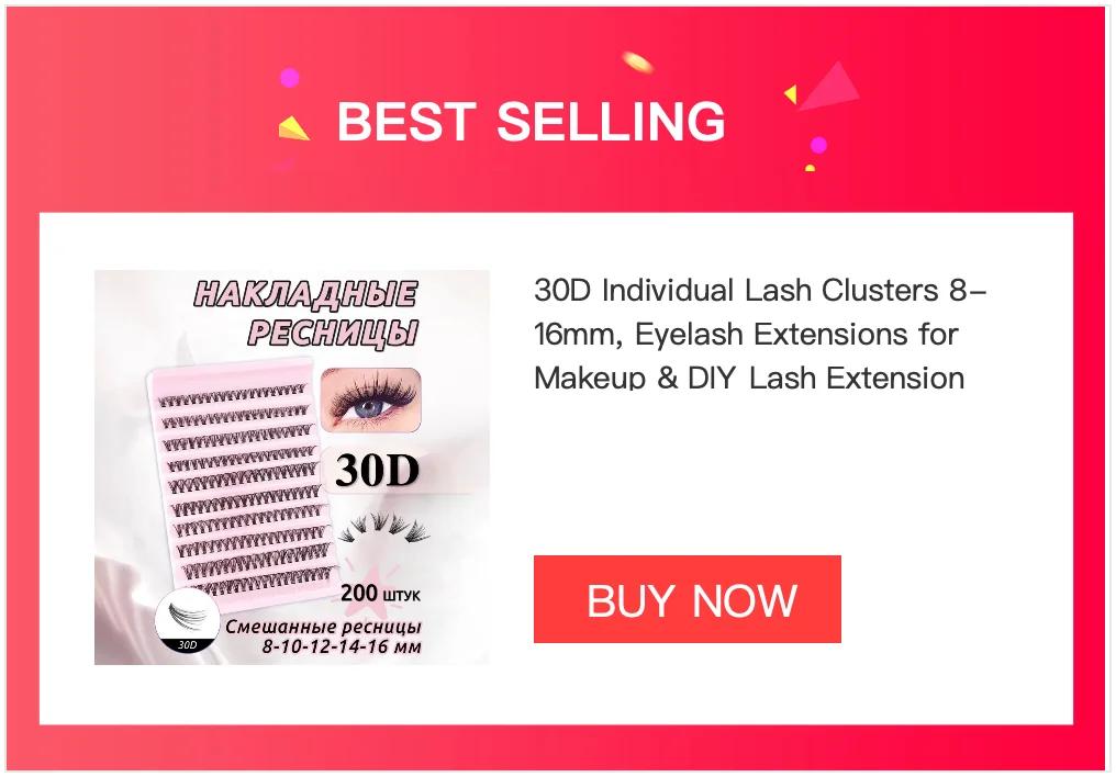 Jiefuxin DIY Lashes Fox Eye Manga False Eyelashes Large Capacity Tapered Thick Segmented Individual Cluster Lash Extensions
