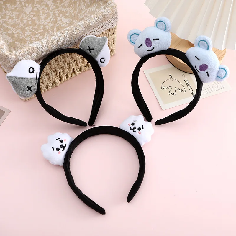 BT21 koya RJ Shooky Man Tata Chimmy Cooky Creative Cartoon Cute Doll Headband Secondary Animation Peripheral Decoration Headband