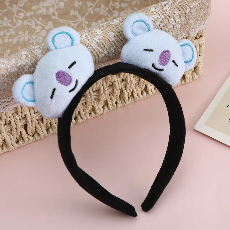 BT21 koya RJ Shooky Man Tata Chimmy Cooky Creative Cartoon Cute Doll Headband Secondary Animation Peripheral Decoration Headband