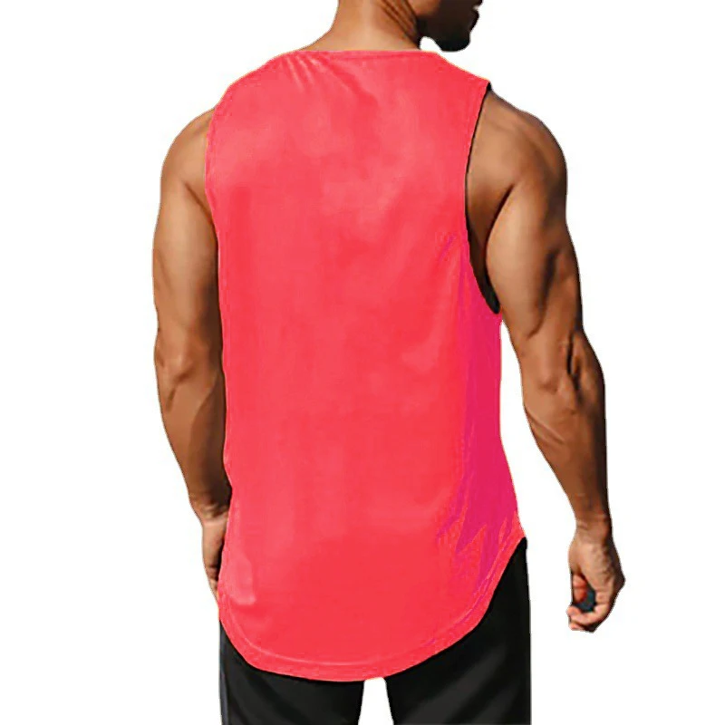 Gym Bodybuilding Sports Sleeveless T-Shirts Mens Fitness Workout Muscle Tank Tops Summer Mesh Breathable Stretch Quick Dry Vests
