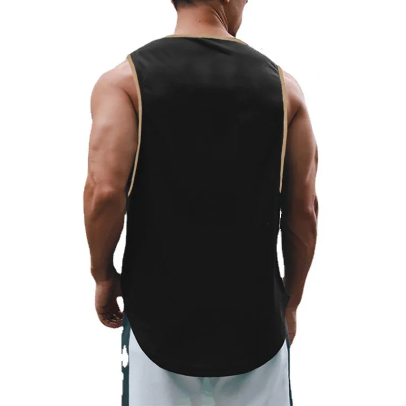 Gym Bodybuilding Sports Sleeveless T-Shirts Mens Fitness Workout Muscle Tank Tops Summer Mesh Breathable Stretch Quick Dry Vests