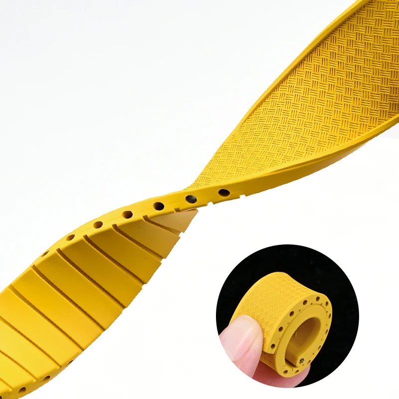 Fluoro Rubber Watch Band FKM Tropic Strap 18/19/20/21/22mm Folding Buckle Quick Release Cut to Size Bracelet for Men Women