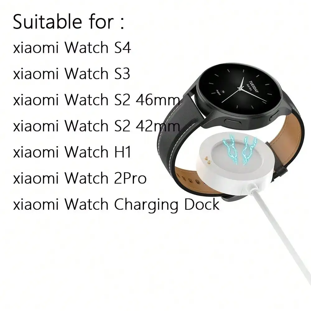 Magnetic Charger 100cm USB Cable Compatible with Xiaomi Watch S4 S3 S2 & Watch 2 Pro Fast Charging Smart Watch Accessories