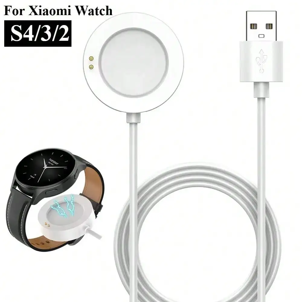 Magnetic Charger 100cm USB Cable Compatible with Xiaomi Watch S4 S3 S2 & Watch 2 Pro Fast Charging Smart Watch Accessories