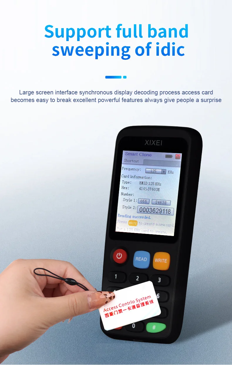 New Rfid Smart Card Reader X7 125khz Badge Copier 13.56mhz Nfc Decoder Duplicator Ic Id Chip Tag Clone Ntag213 215 Key Writer