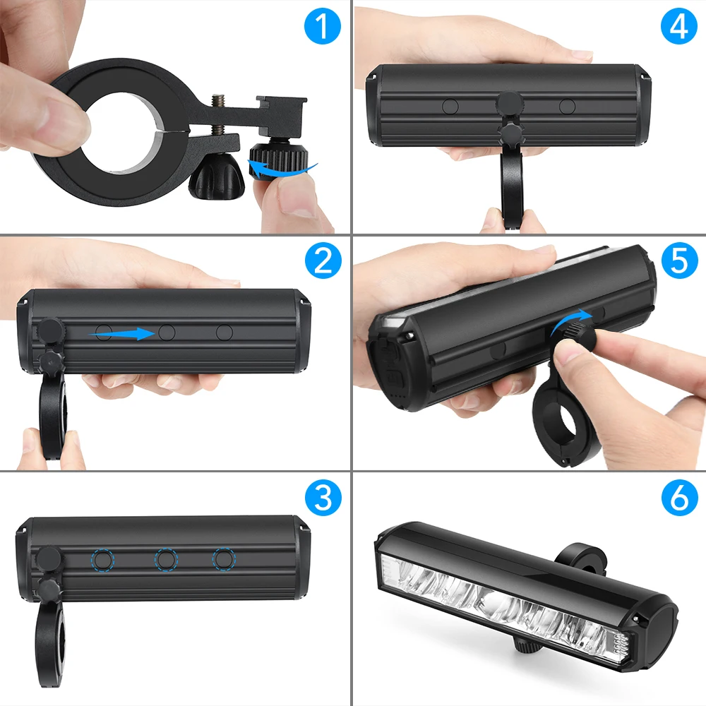 NEWBOLER Bicycle Light Front 10000mAh Bike Light 6000Lumen Waterproof Flashlight USB Charging MTB Road Cycling Lamp Accessories