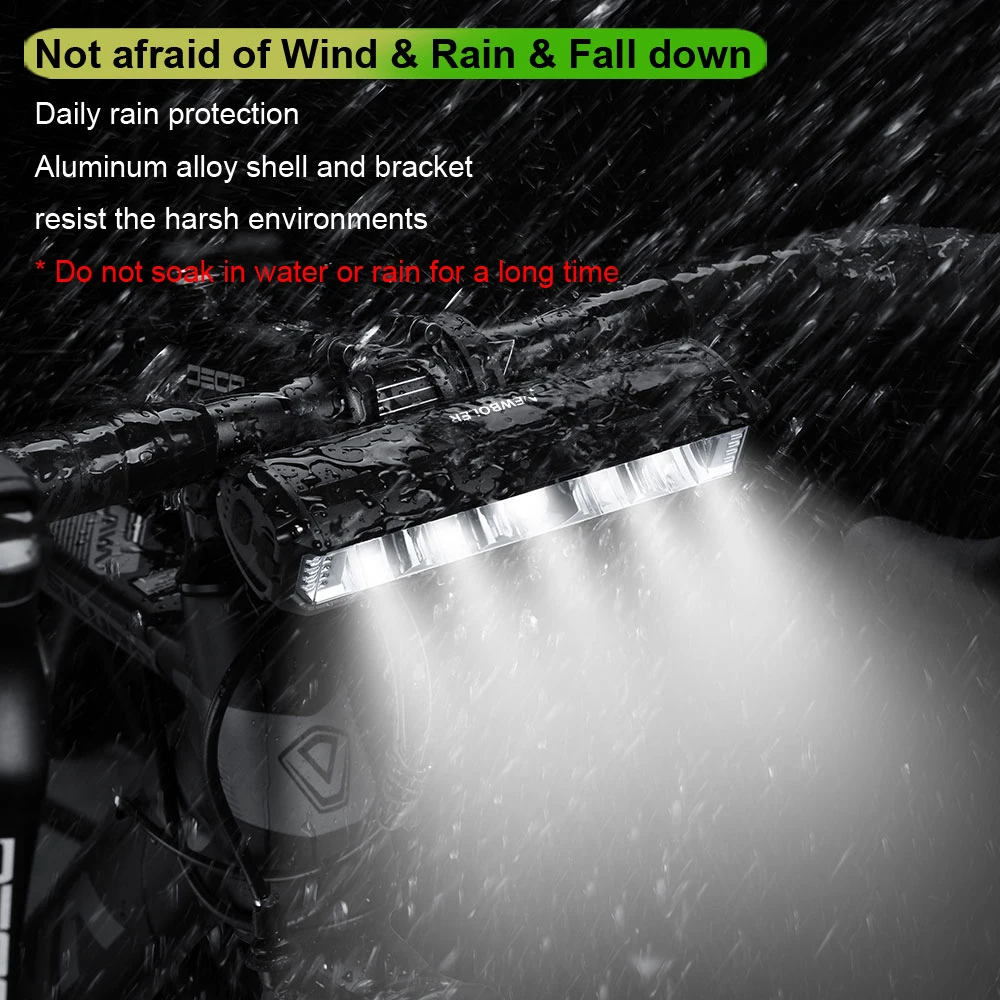 NEWBOLER Bicycle Light Front 10000mAh Bike Light 6000Lumen Waterproof Flashlight USB Charging MTB Road Cycling Lamp Accessories