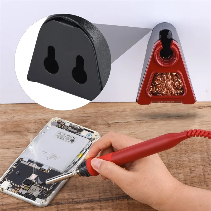 JCD 820 Aluminum Alloy Electric Soldering Iron Stand Holder with Welding Cleaning copper ball solder wire RMA flux