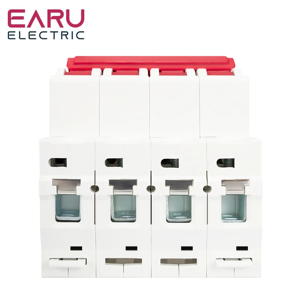 EARU 1P 2P 3P 4P DZ47 3A-125A AC 230V 400V C Curve Mini Circuit Breaker MCB Short Circuit Overload Protector Din Rail Mounted