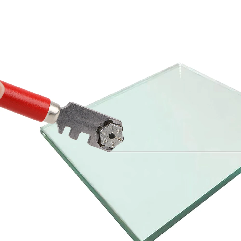 Professional Glass Tile Cutter Window Craft Wooden Handle 130mm For Hand Tool Diamond Tipped 1Pcs Portable Glass Cutter