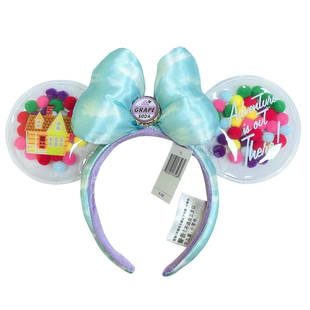 Disney Mickey Mouse Ear Headband Amusement Park Hair Hoop Fish Scale Sequin Mesh Party Headwear Girl Toy Birthday
