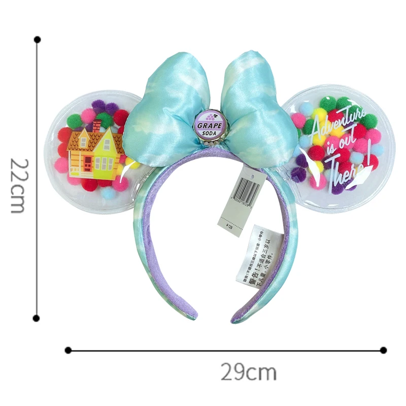 Disney Mickey Mouse Ear Headband Amusement Park Hair Hoop Fish Scale Sequin Mesh Party Headwear Girl Toy Birthday