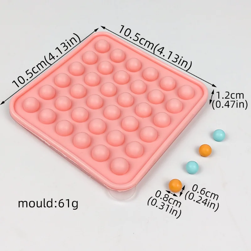 Porous Round Candy Chocolate Silicone Mold with Lid DIY Fondant Pudding Ice Cube Mould Valentine's Day Party Wedding Cake Decor