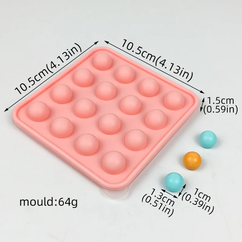 Porous Round Candy Chocolate Silicone Mold with Lid DIY Fondant Pudding Ice Cube Mould Valentine's Day Party Wedding Cake Decor