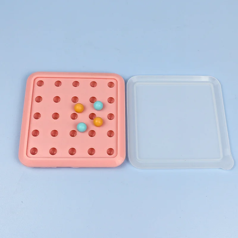 Porous Round Candy Chocolate Silicone Mold with Lid DIY Fondant Pudding Ice Cube Mould Valentine's Day Party Wedding Cake Decor