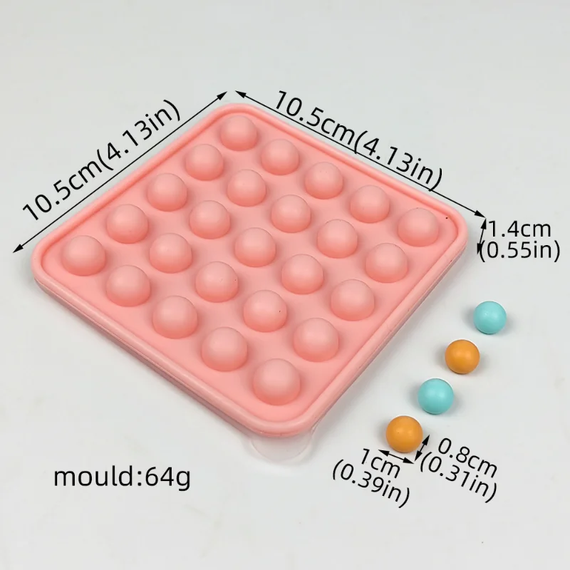Porous Round Candy Chocolate Silicone Mold with Lid DIY Fondant Pudding Ice Cube Mould Valentine's Day Party Wedding Cake Decor
