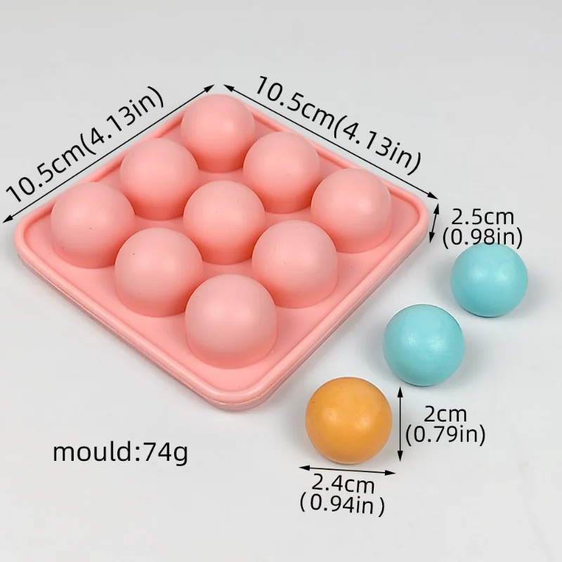 Porous Round Candy Chocolate Silicone Mold with Lid DIY Fondant Pudding Ice Cube Mould Valentine's Day Party Wedding Cake Decor