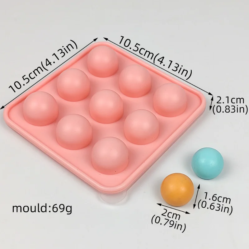 Porous Round Candy Chocolate Silicone Mold with Lid DIY Fondant Pudding Ice Cube Mould Valentine's Day Party Wedding Cake Decor
