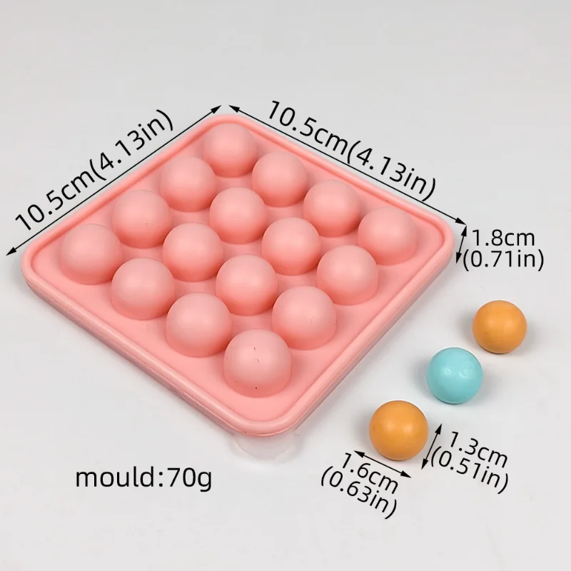 Porous Round Candy Chocolate Silicone Mold with Lid DIY Fondant Pudding Ice Cube Mould Valentine's Day Party Wedding Cake Decor