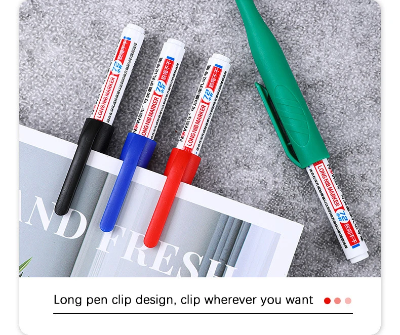 4Pcs/Set Long Nib Head Markers 30mm Deep Hole Multi-Purpose Perforating Pen for Metal Waterproof Woodworking Bathroom Decoration
