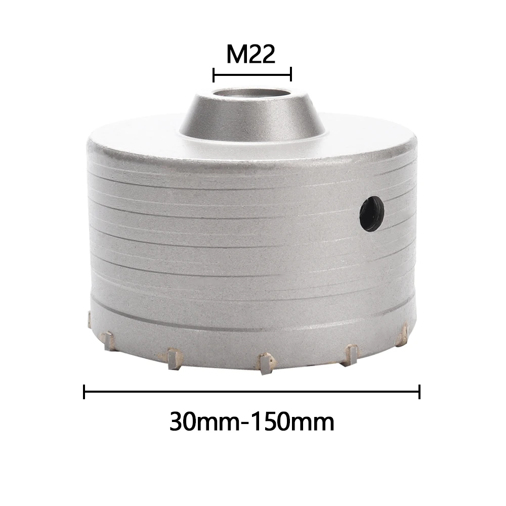 1Pc 30-150mm Drilling Crown for Concrete Wall Hole Saw SDS PLUS Hammer Drill Bit Set with Round Shaft Cement Stone Cutter Tool