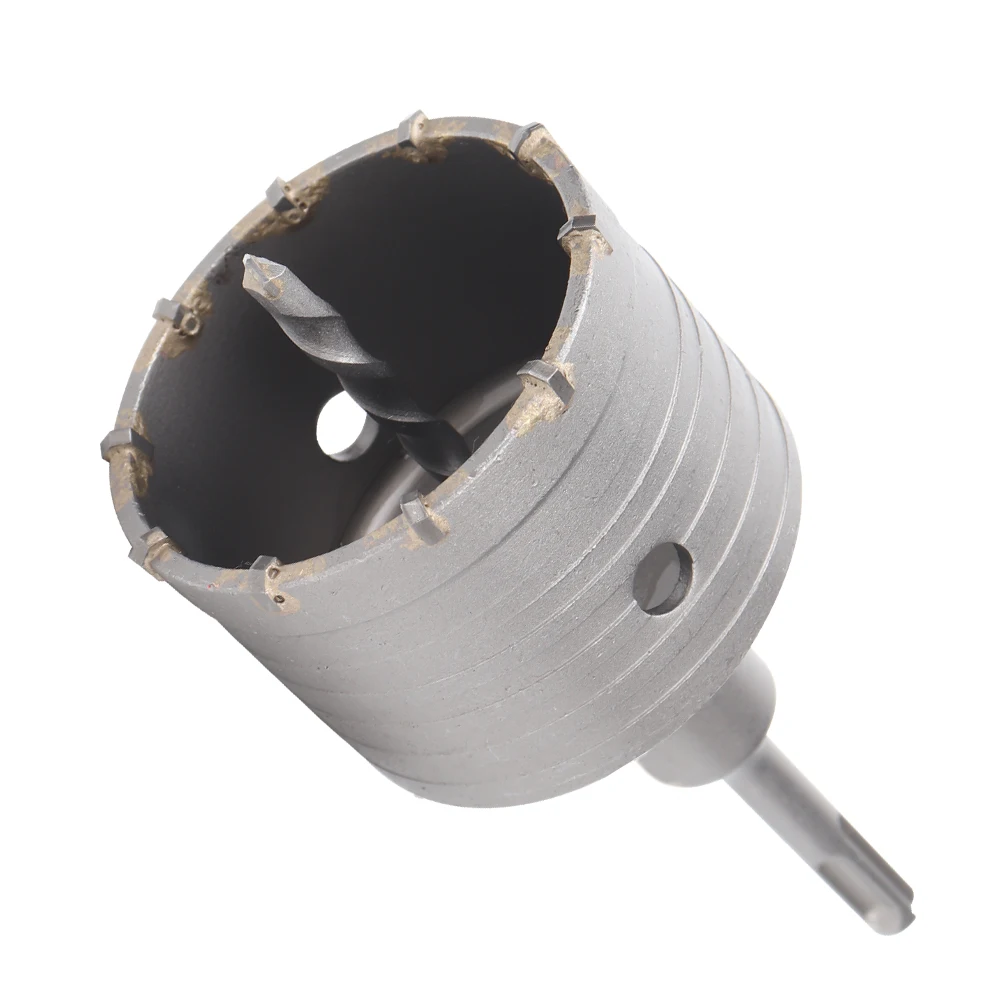 1Pc 30-150mm Drilling Crown for Concrete Wall Hole Saw SDS PLUS Hammer Drill Bit Set with Round Shaft Cement Stone Cutter Tool