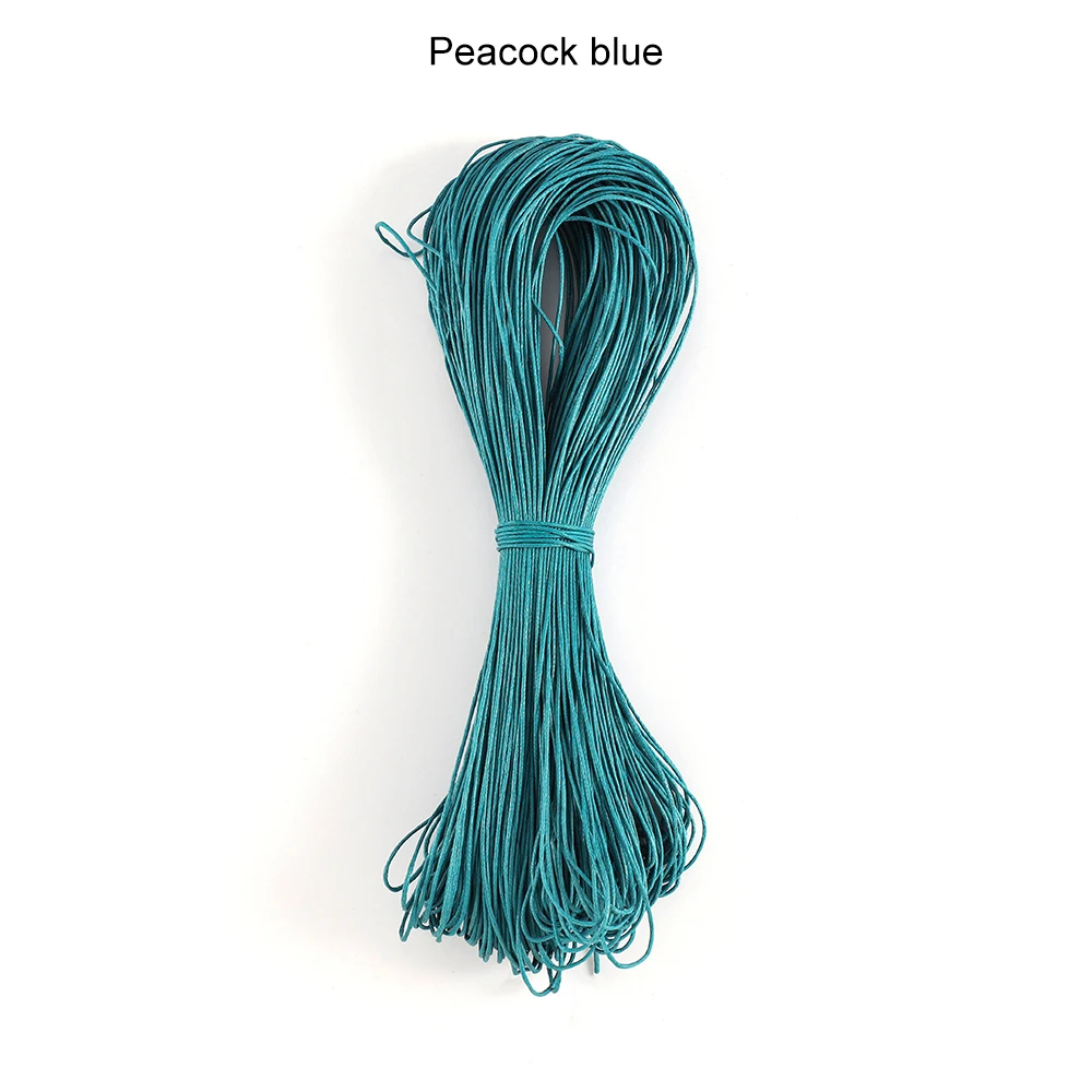 65m/Lot Waxed Cotton String Beading Cord Rope 1mm For Bracelet And Necklace Jewelry Making Weaving Supplies Accessories