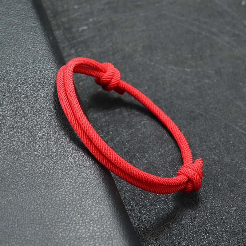 New Handmade Adjustable Rope Bracelet Men 4mm Thin String Relationship Braclet Gift For Him Lucky Thread Brazalete Pulseira