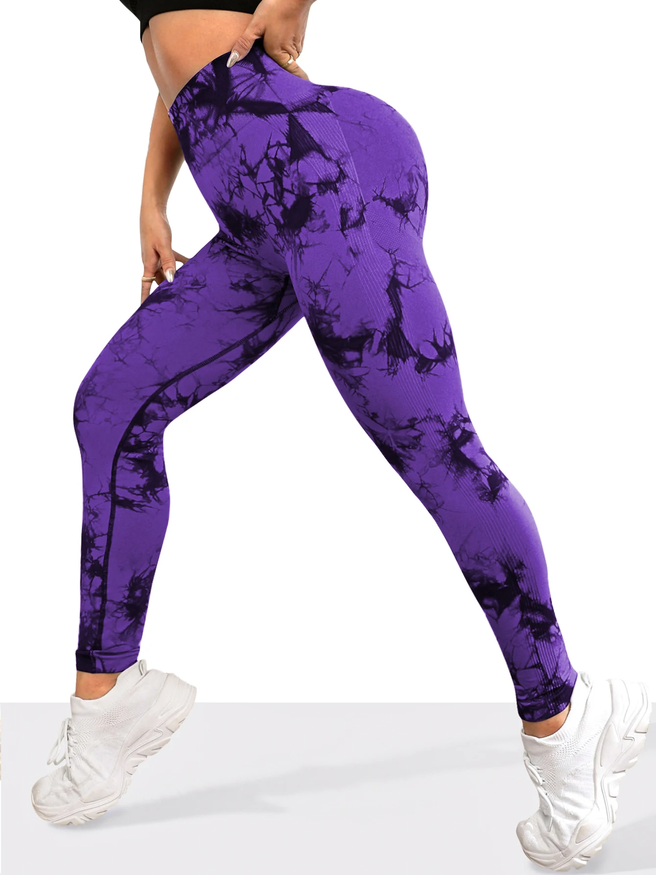 Women's Seamless Tie-dye Yoga Pants High Waist Soft Comfortable Gym Fitness Sportswear Workout Leggings Tights