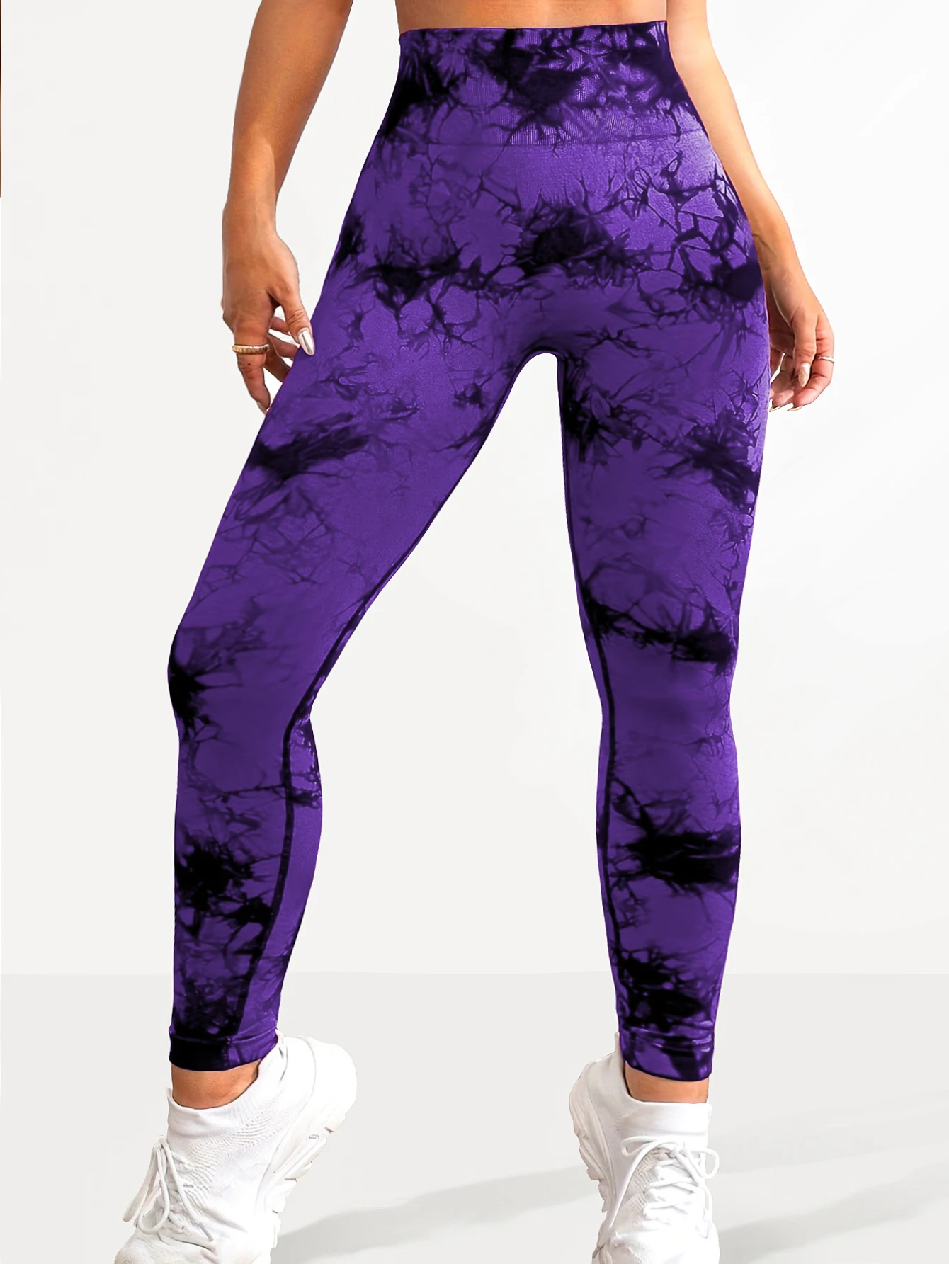Women's Seamless Tie-dye Yoga Pants High Waist Soft Comfortable Gym Fitness Sportswear Workout Leggings Tights