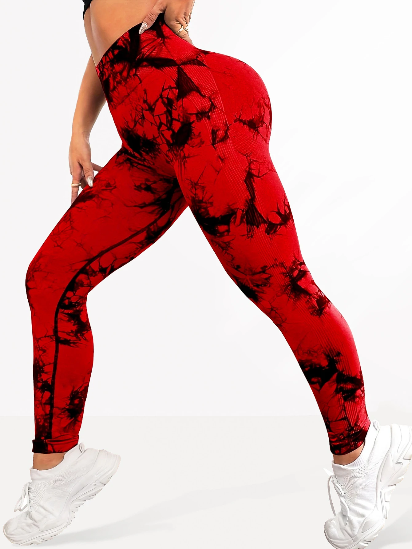 Women's Seamless Tie-dye Yoga Pants High Waist Soft Comfortable Gym Fitness Sportswear Workout Leggings Tights