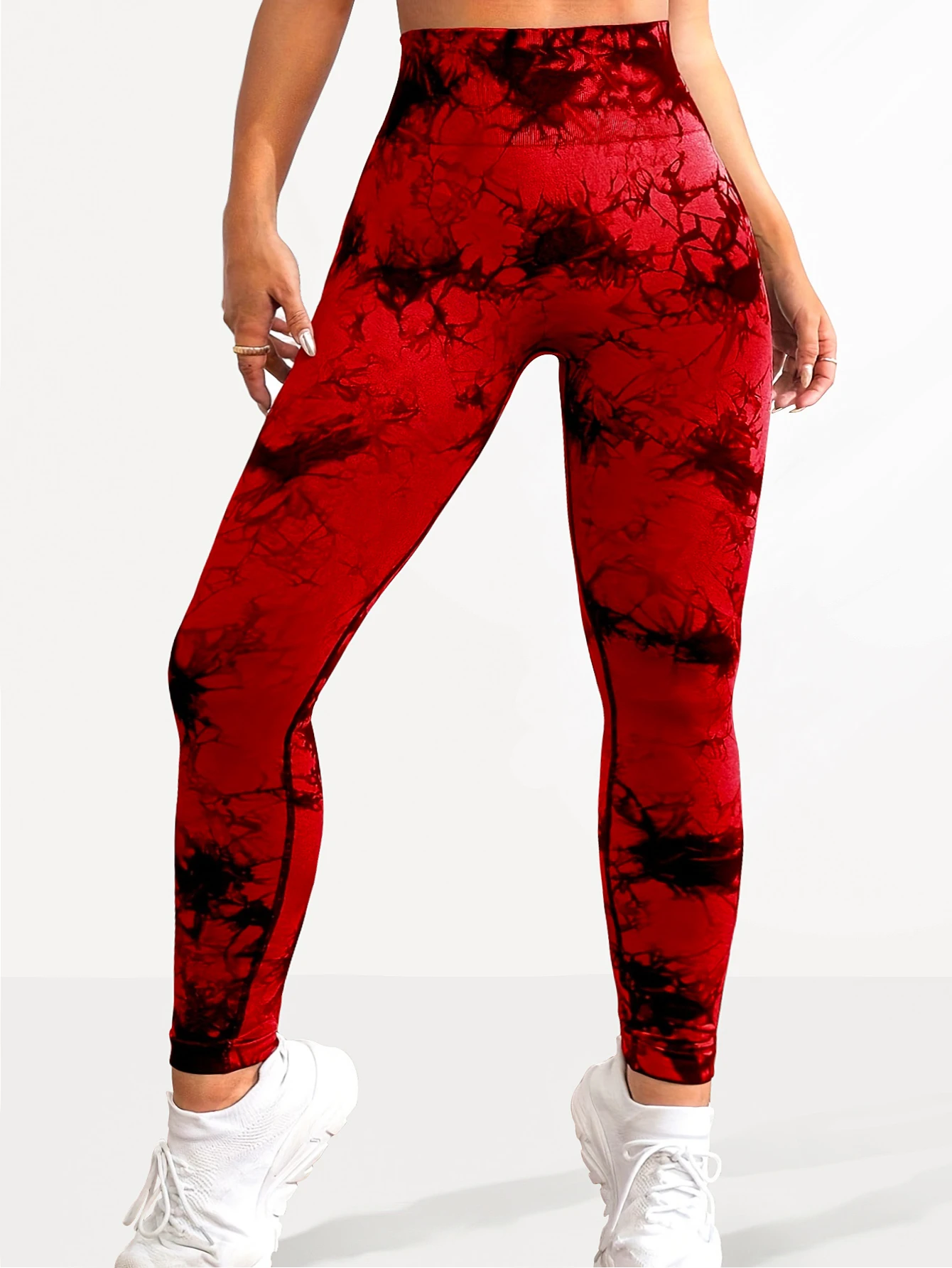 Women's Seamless Tie-dye Yoga Pants High Waist Soft Comfortable Gym Fitness Sportswear Workout Leggings Tights
