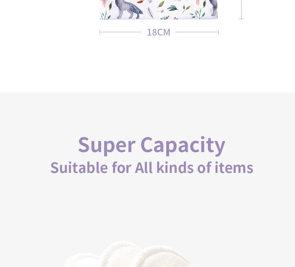 Elinfant 2PCS Wet Dry Bag Mini Baby Diaper Bag Nappy Bag 18*25cm Waterproof Reusable Washable Diaper Bag