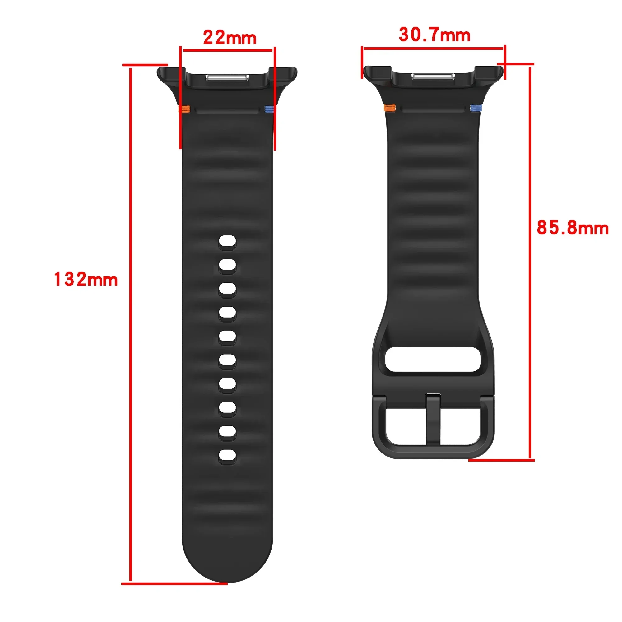 Official Strap For Samsung Galaxy Watch 8 40mm 44mm Watch8 Classic 46mm Silicone Sport Bracelet Correa Original 1:1 No Gaps Band
