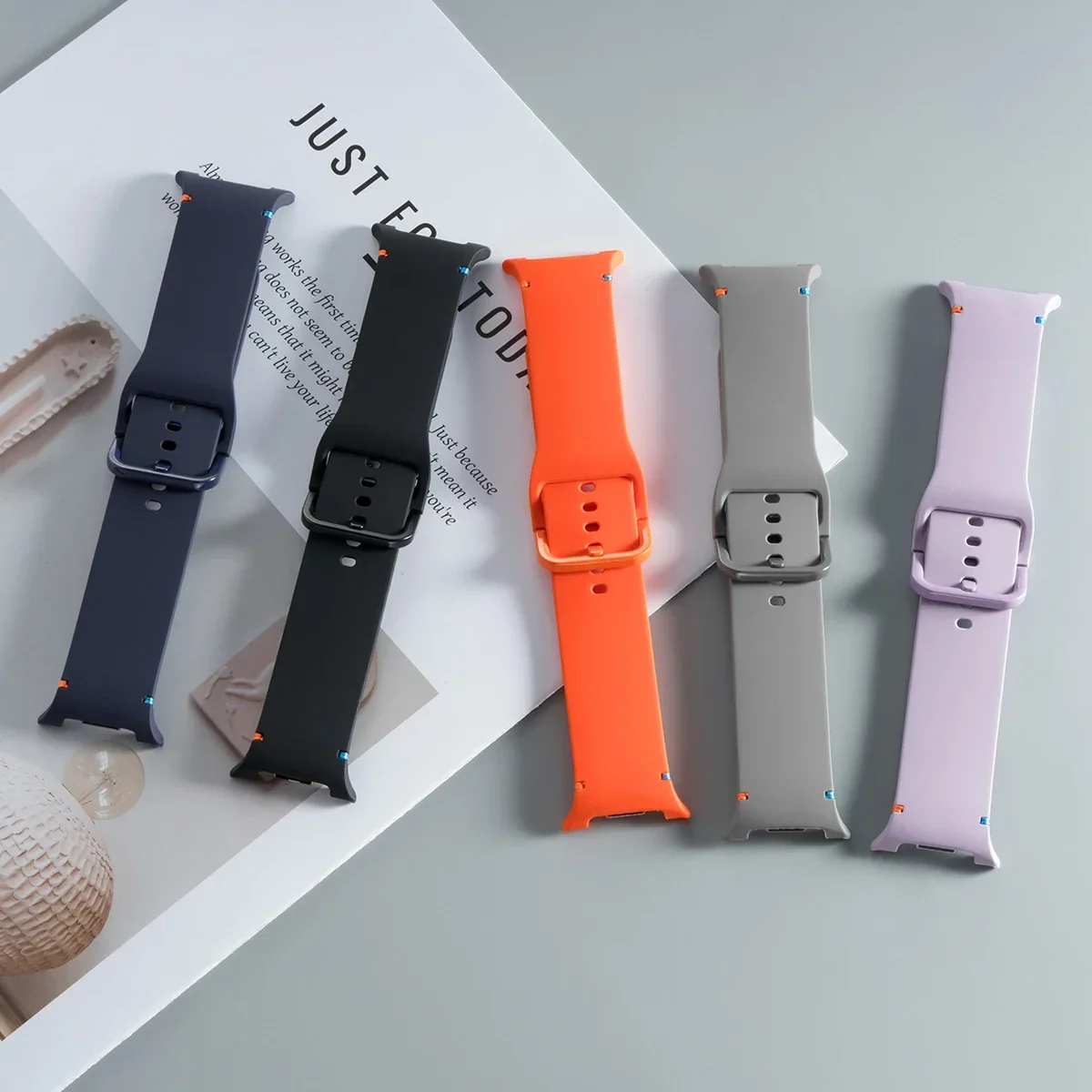 Official Strap For Samsung Galaxy Watch 8 40mm 44mm Watch8 Classic 46mm Silicone Sport Bracelet Correa Original 1:1 No Gaps Band