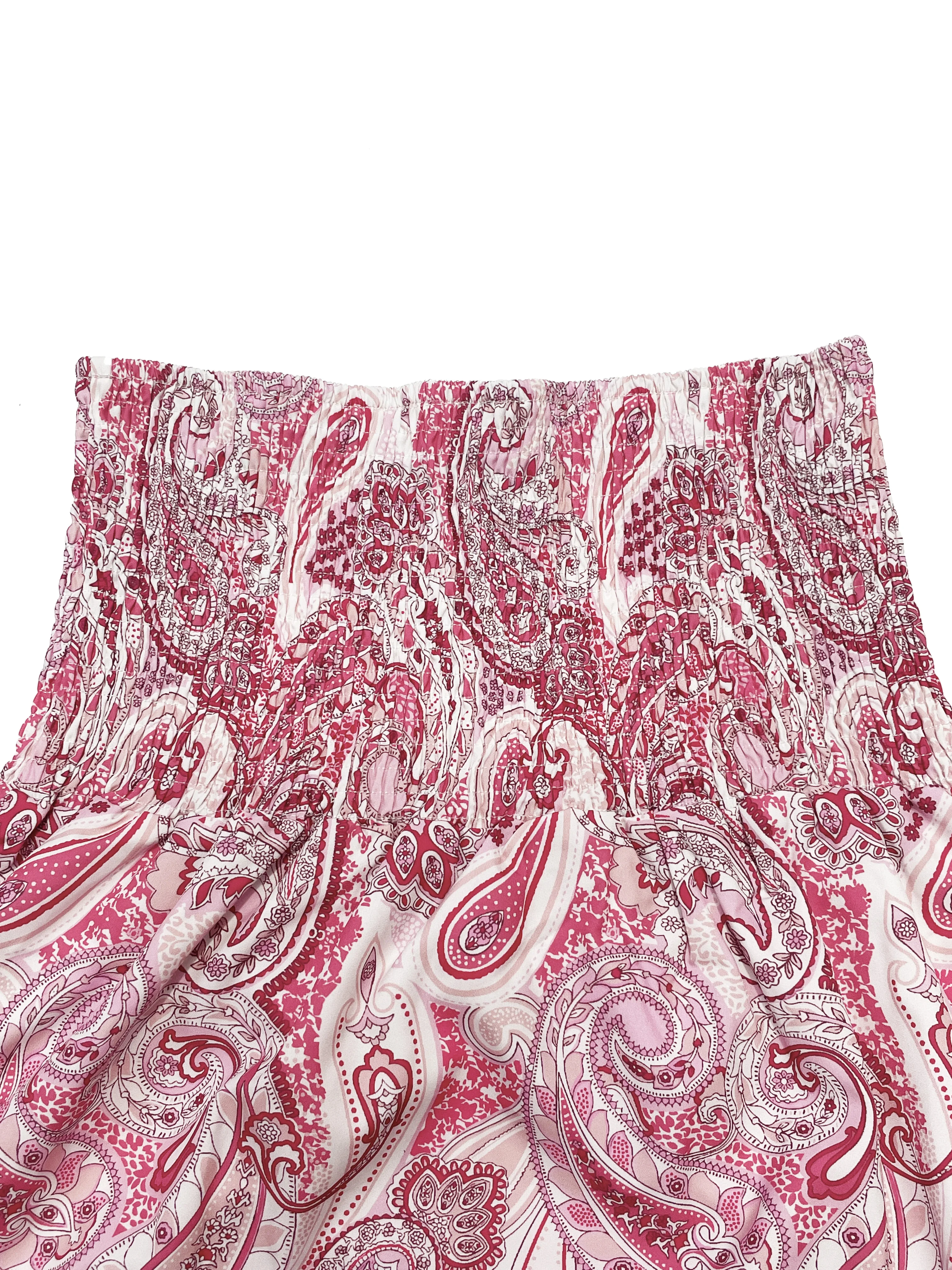 Vacation Style Stretchy Waist Long Maxi Skirt - Flowy Beach Skirt with Elastic Waistband