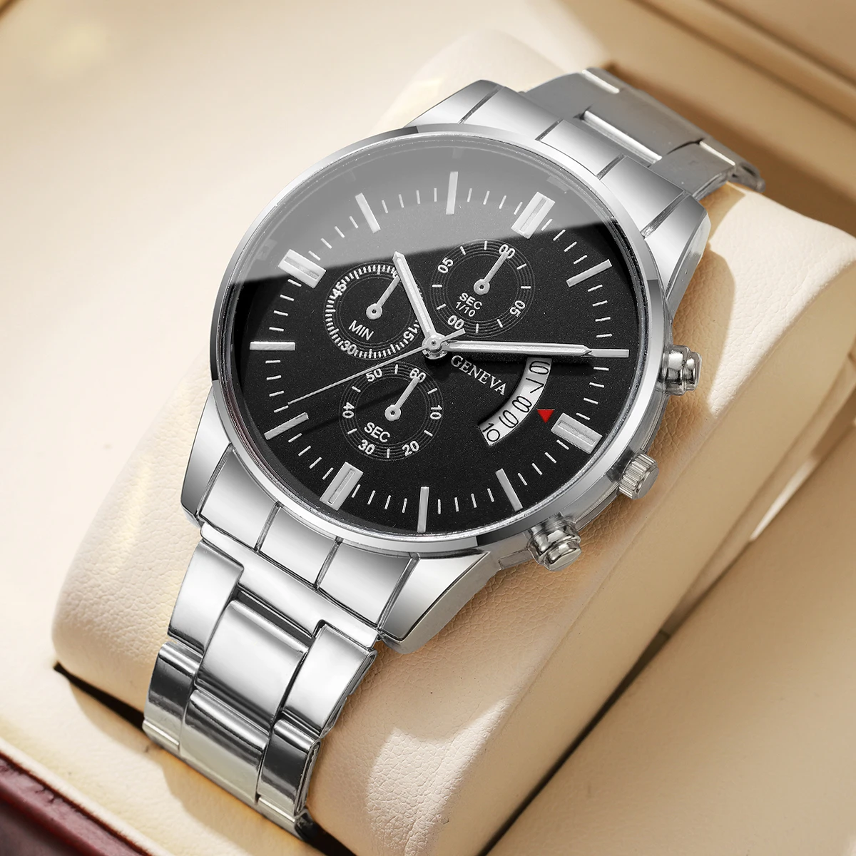 1/2/3/4PCS Fashion Men Business Watches Luxury Calendar Quartz Watch for Man Clock Montre Homme(Without Box)