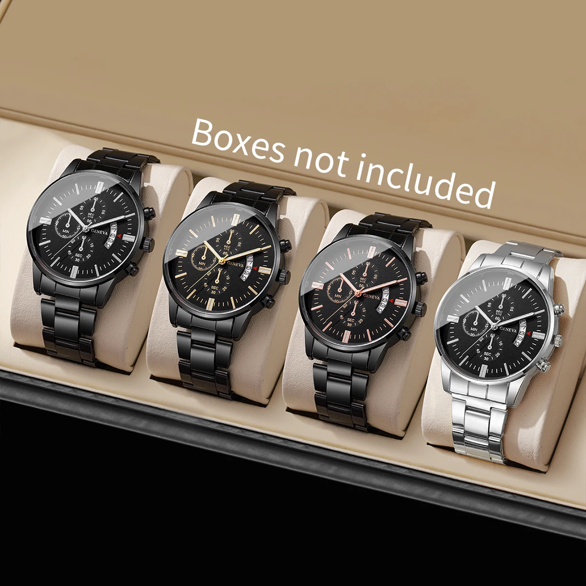 1/2/3/4PCS Fashion Men Business Watches Luxury Calendar Quartz Watch for Man Clock Montre Homme(Without Box)