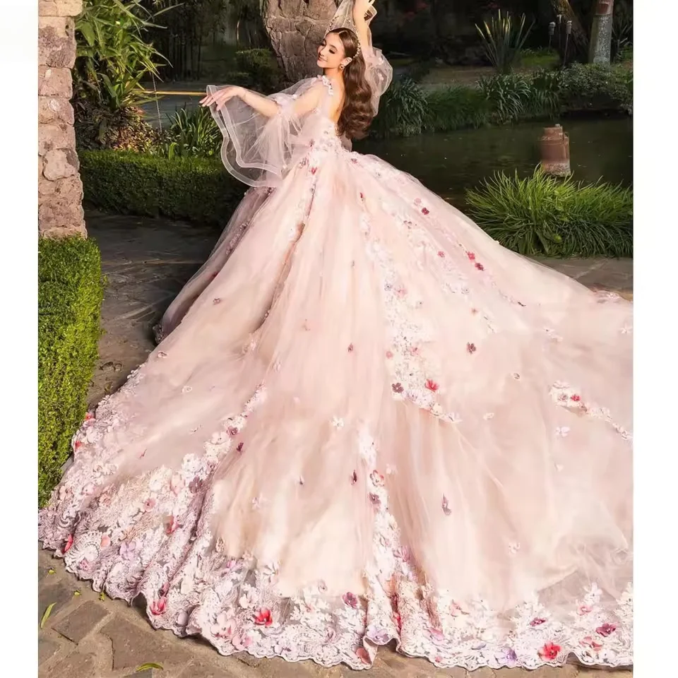 Floral Charro Quinceanera Dresses Ball Gown Sweetheart Appliques Mexican Sweet 16 Dresses 15 Anos Customized