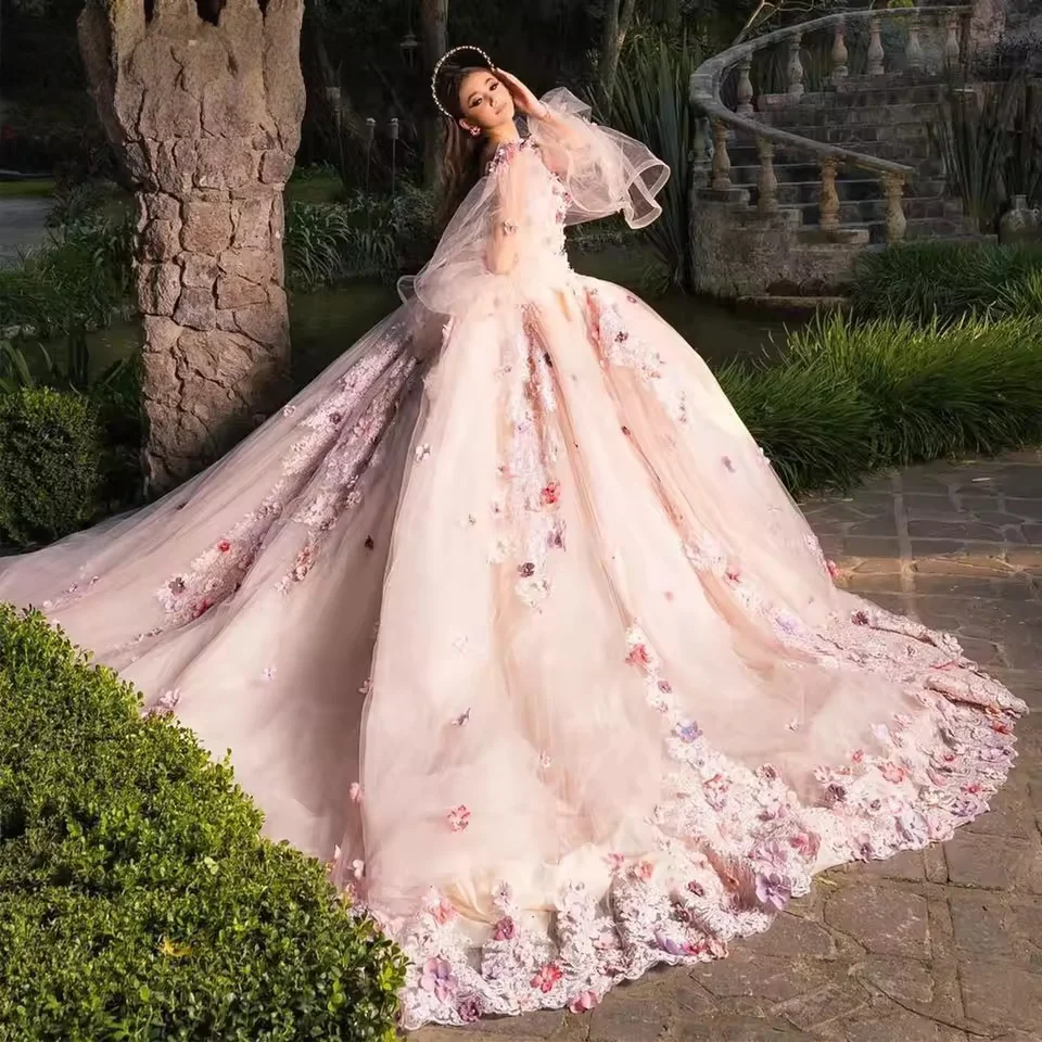 Floral Charro Quinceanera Dresses Ball Gown Sweetheart Appliques Mexican Sweet 16 Dresses 15 Anos Customized