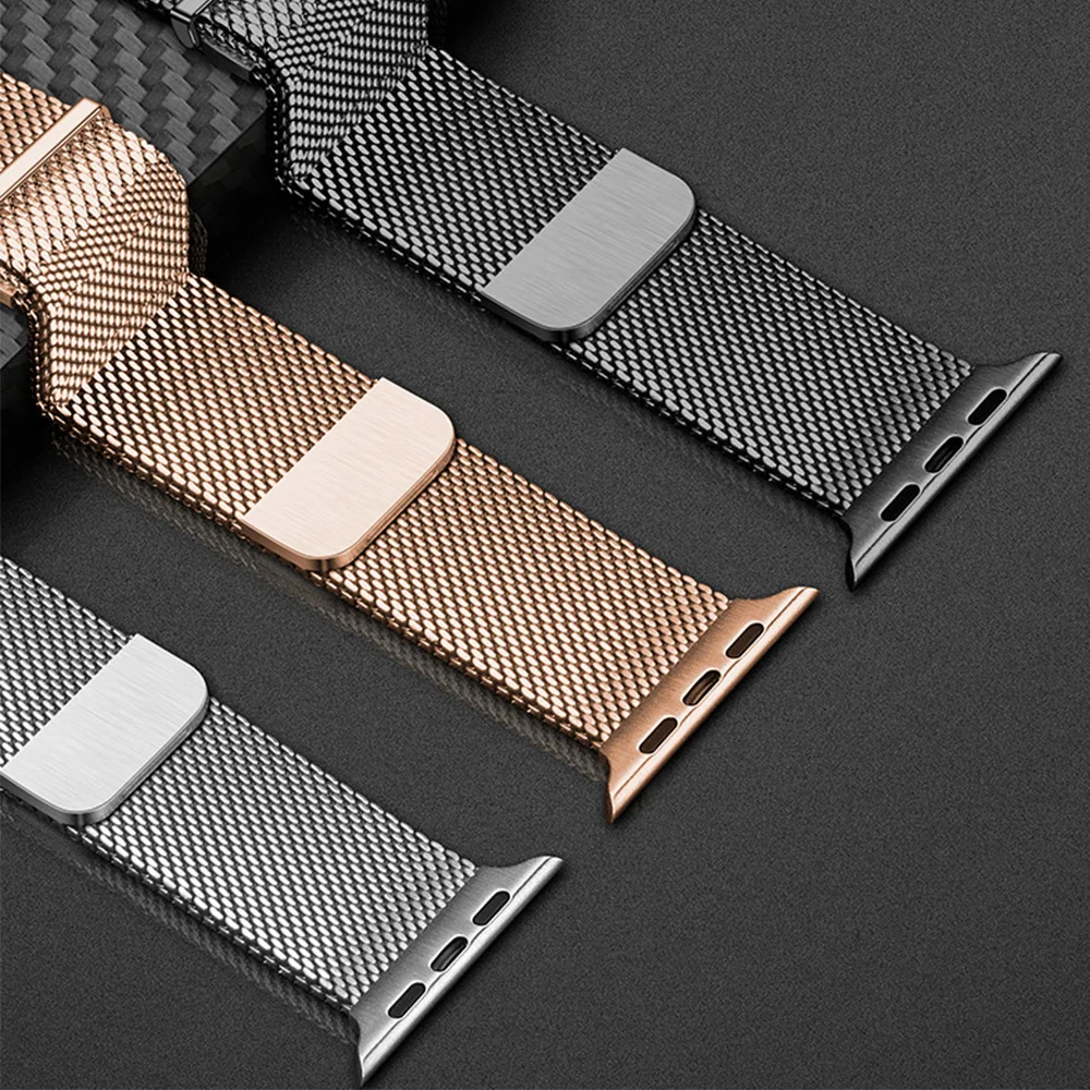 Milanese Strap for Apple Watch 10 46mm Band 9 8 7 45mm 41mm Ultra 2 49mm Metal Magnetic Bracelet iWatch 6 5 4 SE 44mm 40mm 42mm