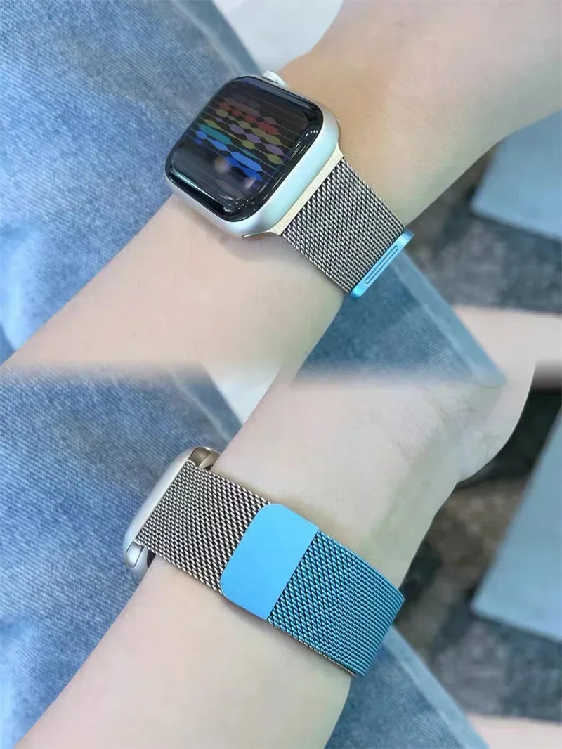 Milanese Strap for Apple Watch 10 46mm Band 9 8 7 45mm 41mm Ultra 2 49mm Metal Magnetic Bracelet iWatch 6 5 4 SE 44mm 40mm 42mm