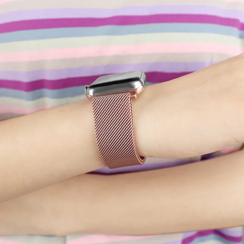 Milanese Strap for Apple Watch 10 46mm Band 9 8 7 45mm 41mm Ultra 2 49mm Metal Magnetic Bracelet iWatch 6 5 4 SE 44mm 40mm 42mm