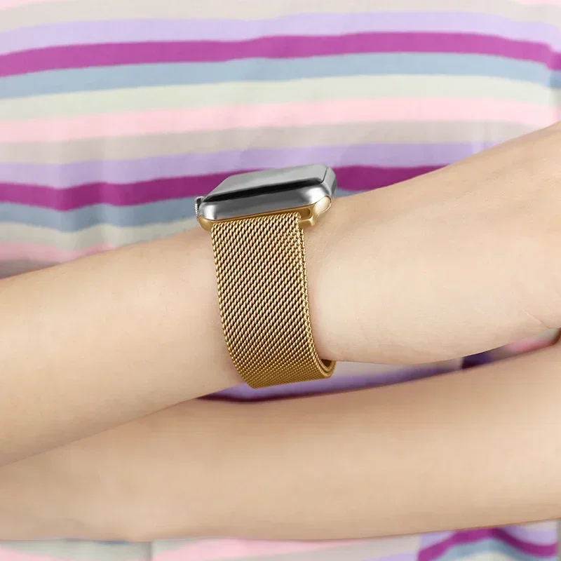 Milanese Strap for Apple Watch 10 46mm Band 9 8 7 45mm 41mm Ultra 2 49mm Metal Magnetic Bracelet iWatch 6 5 4 SE 44mm 40mm 42mm