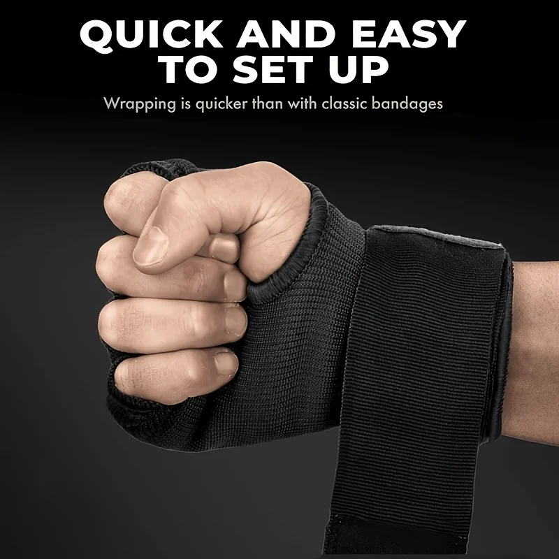 Hybrid MMA Gloves Half Finger, Boxing Muay Thai Training Punching Mitts, Thickened Sponge, Breathable Fabric, Closure Strips