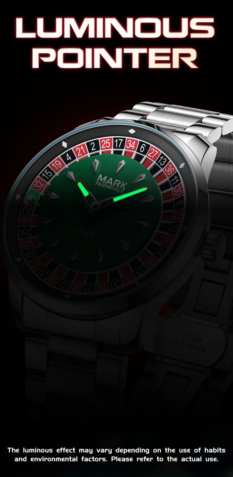 Mark Fairwhale 5031 Men Funny Quartz Watch Recessed Wheel Design Arabic Numerals Rotating Dial Roulette Clock Watch Hombre Reloj